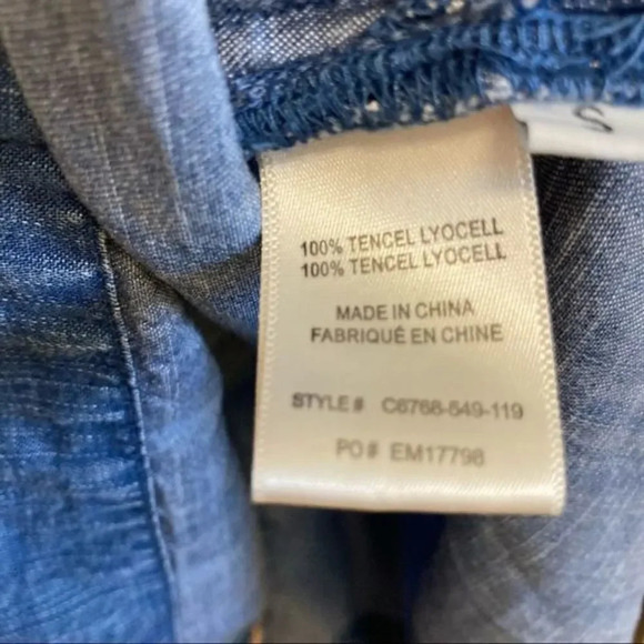 CLOTH & STONE Off The Shoulder Chambray Dress - Picture 5 of 7